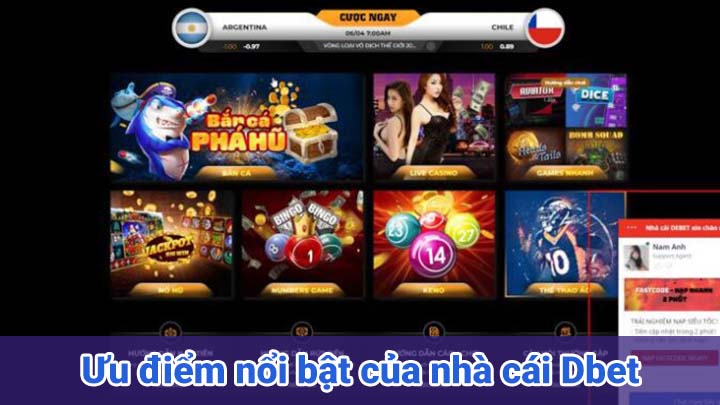 Ưu điểm nổi bật của nhà cái Dbet